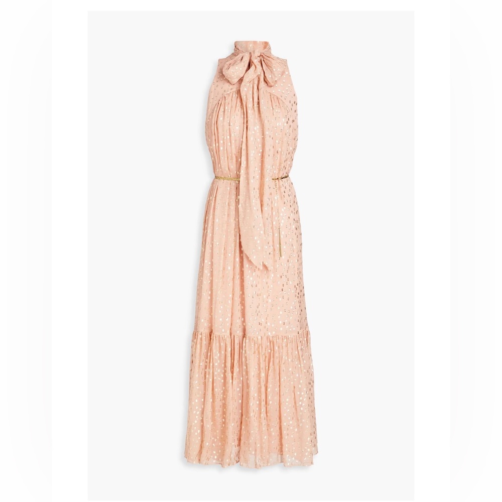 Zimmerman high neck metallic dot dress